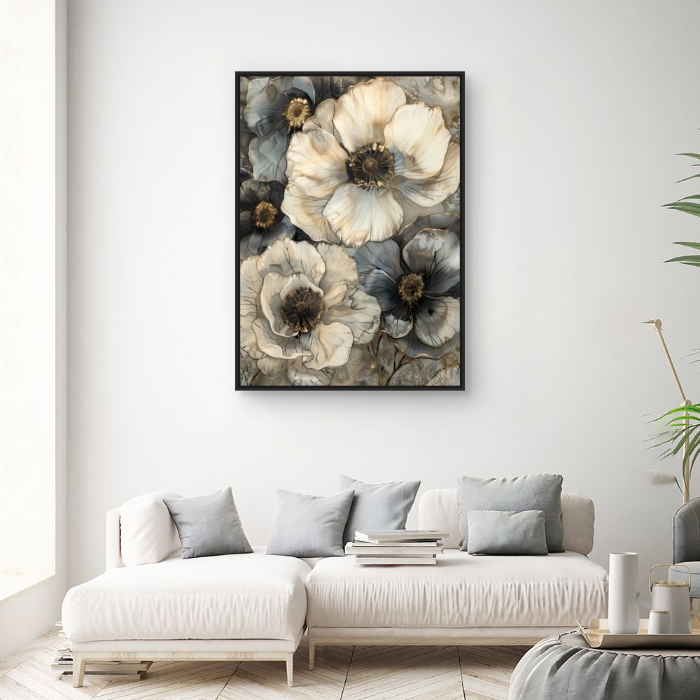 Toile "Fleurs délicates"