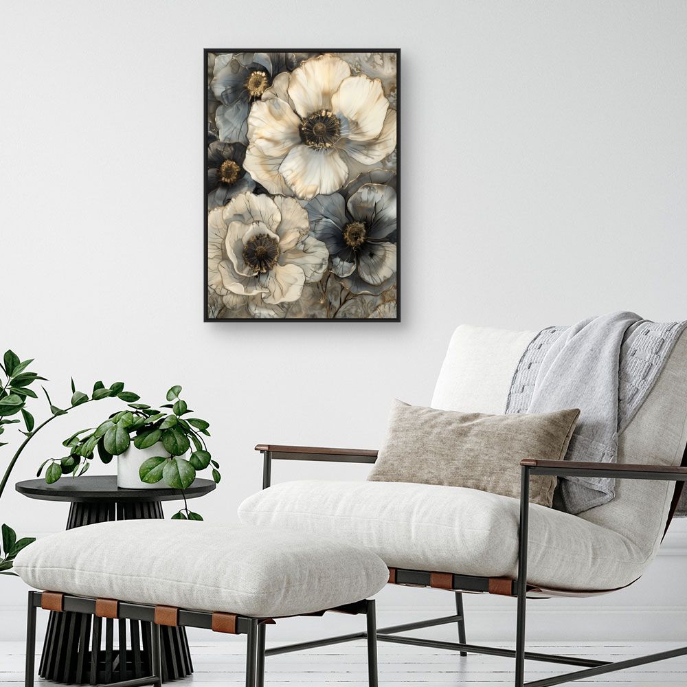 Toile "Fleurs délicates"