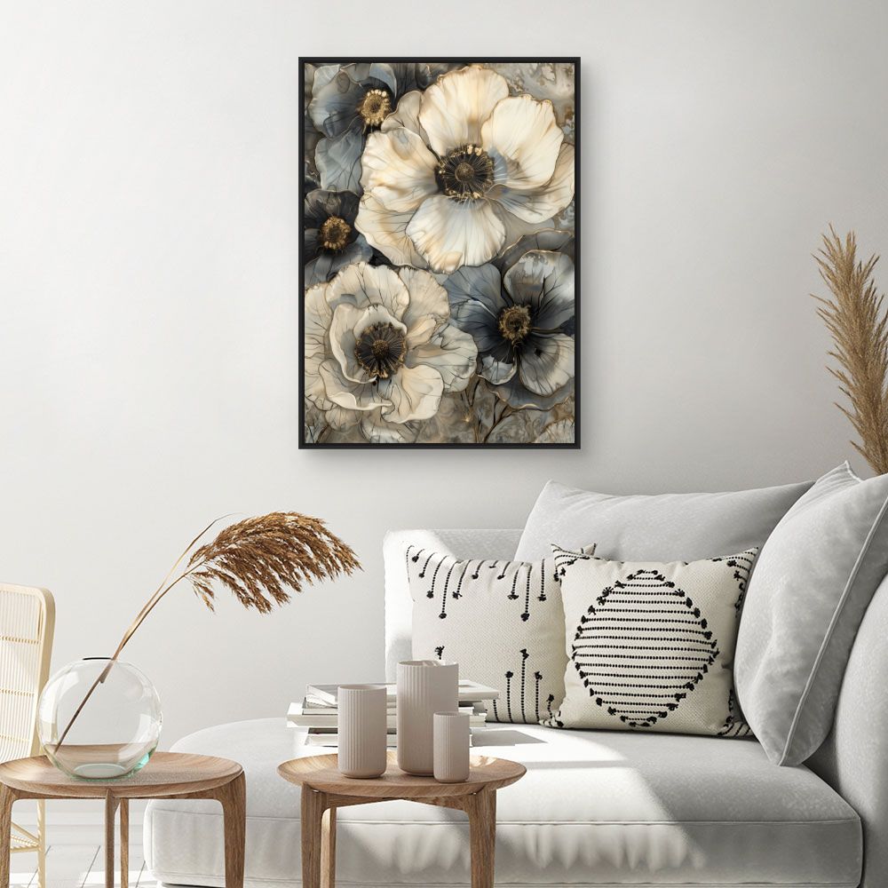 Toile "Fleurs délicates"