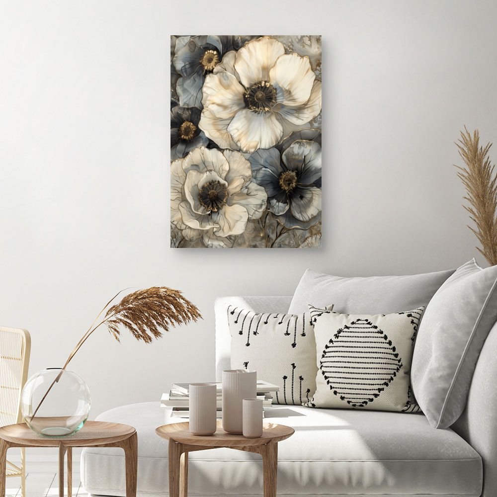 Toile "Fleurs délicates"