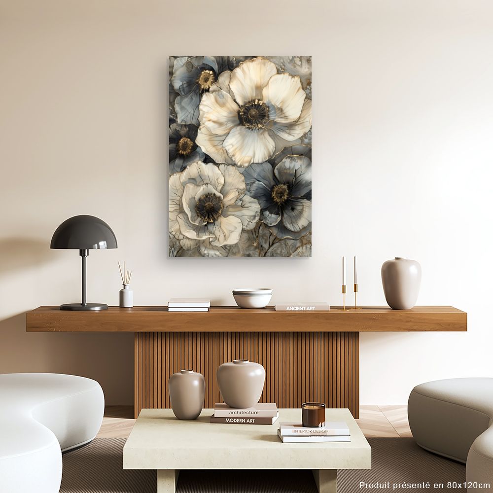 Toile "Fleurs délicates"