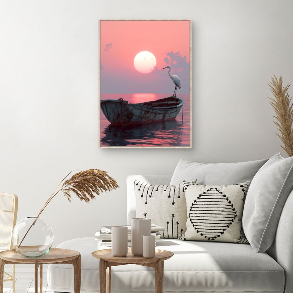 Toile Crépuscule serein – toile cadre naturel (slide 1, 60×90)
