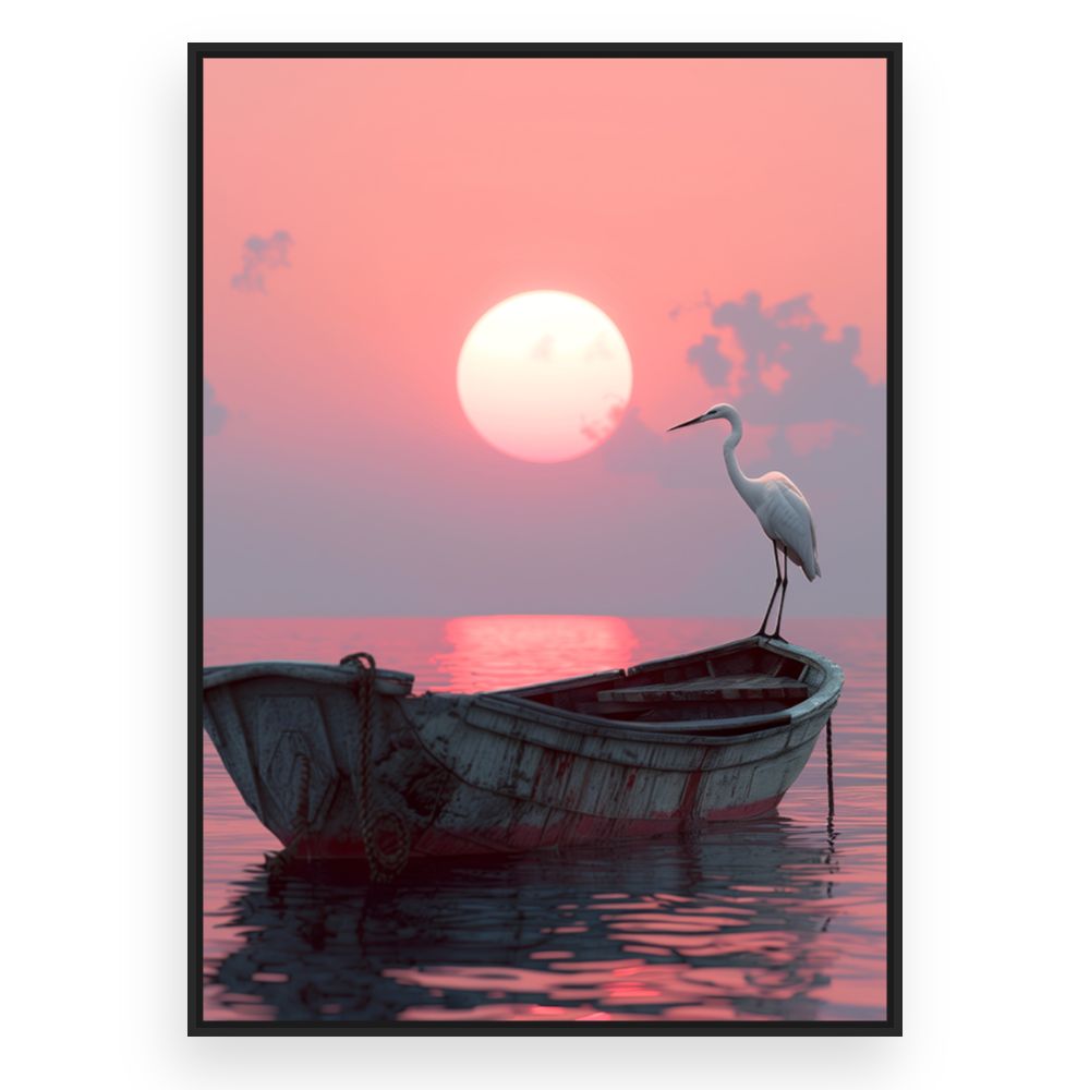 Toile Crépuscule serein – toile cadre noir (slide 3)