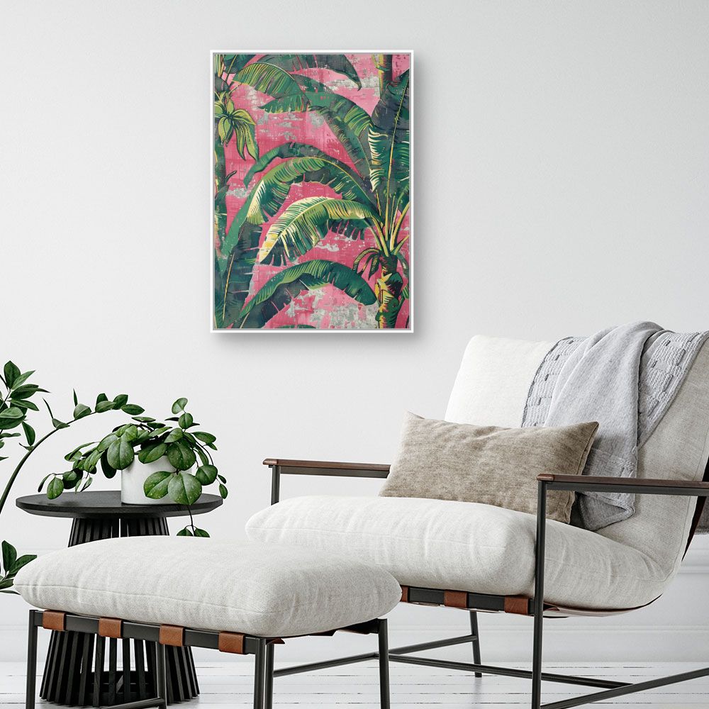Toile "Feuillage tropical vibrant"