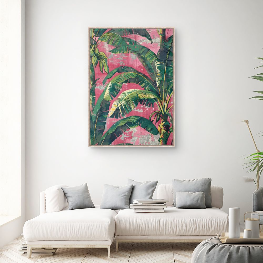 Toile "Feuillage tropical vibrant"