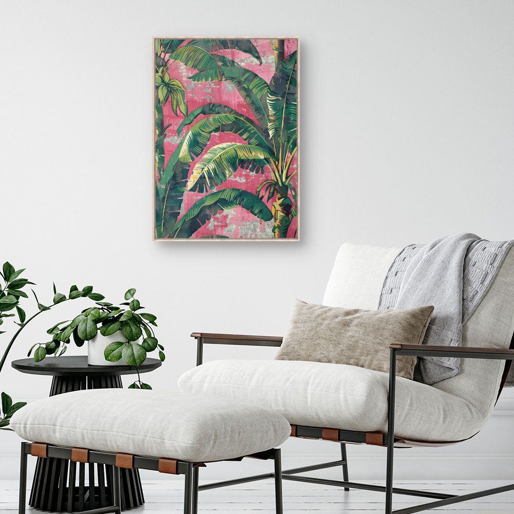 Toile "Feuillage tropical vibrant"