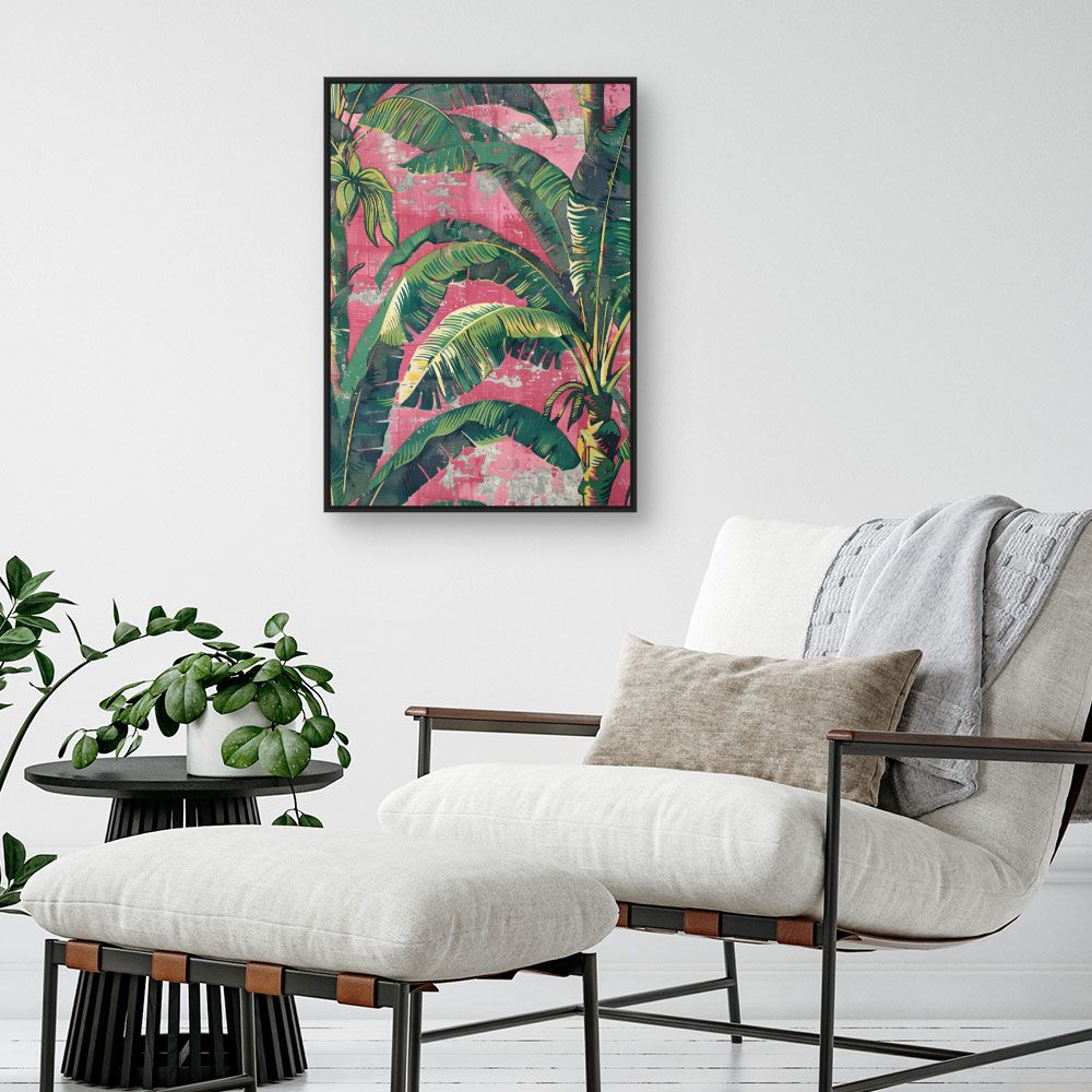Toile "Feuillage tropical vibrant"
