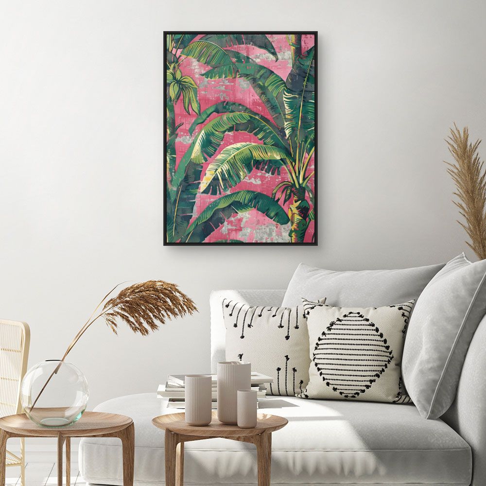 Toile "Feuillage tropical vibrant"