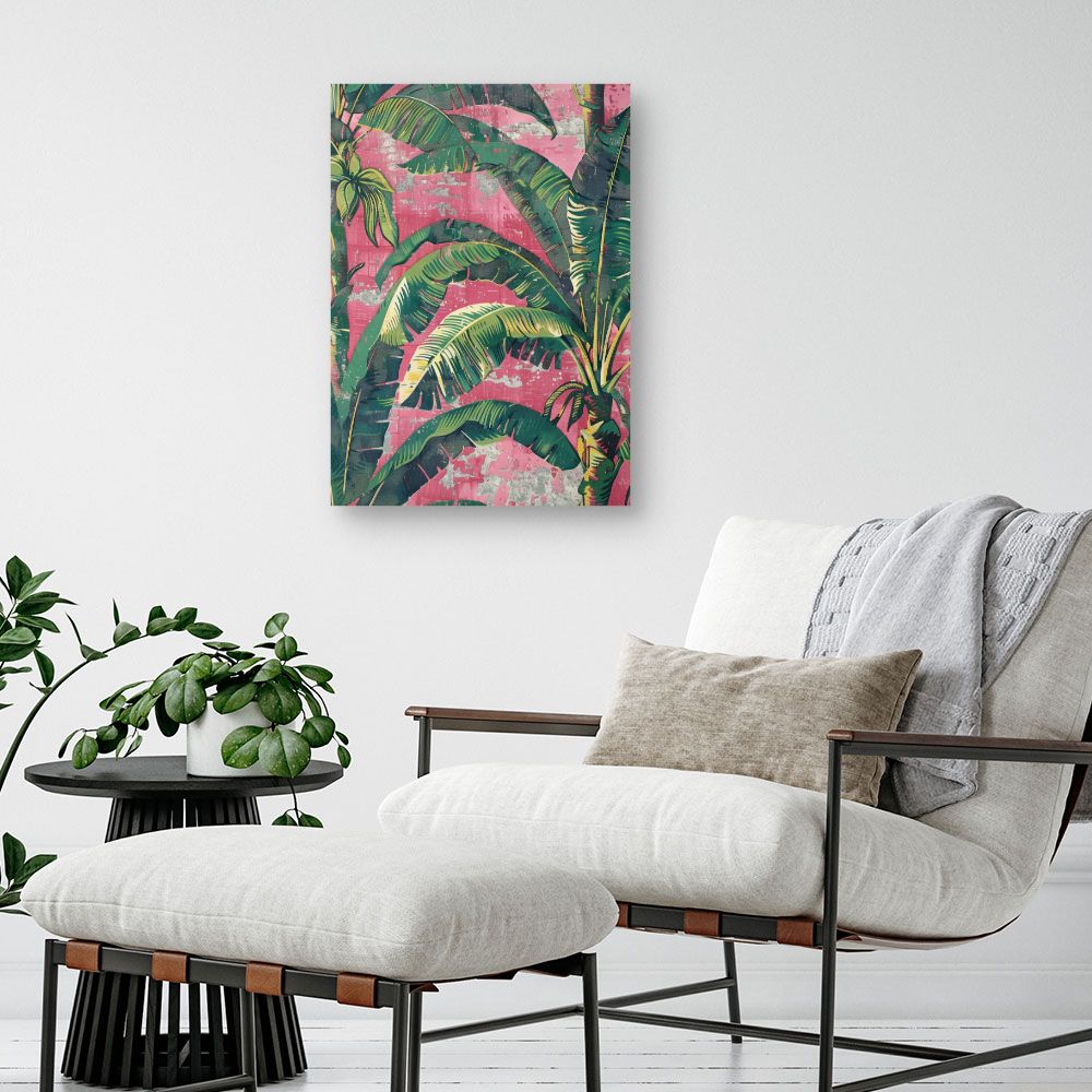 Toile "Feuillage tropical vibrant"