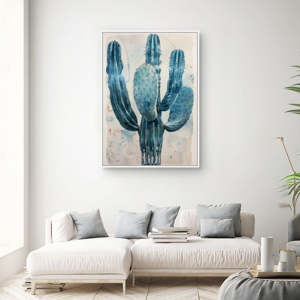 Toile "Cactus aquarelle"