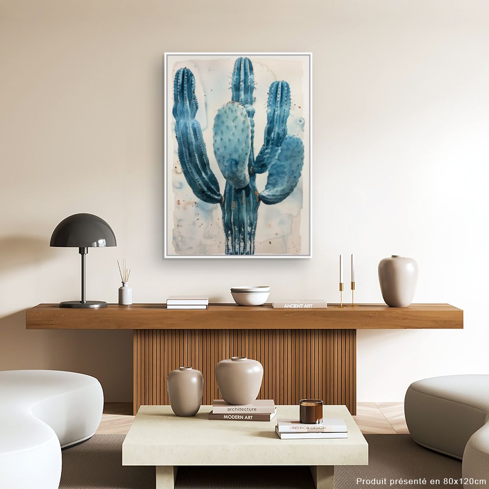 Toile "Cactus aquarelle"