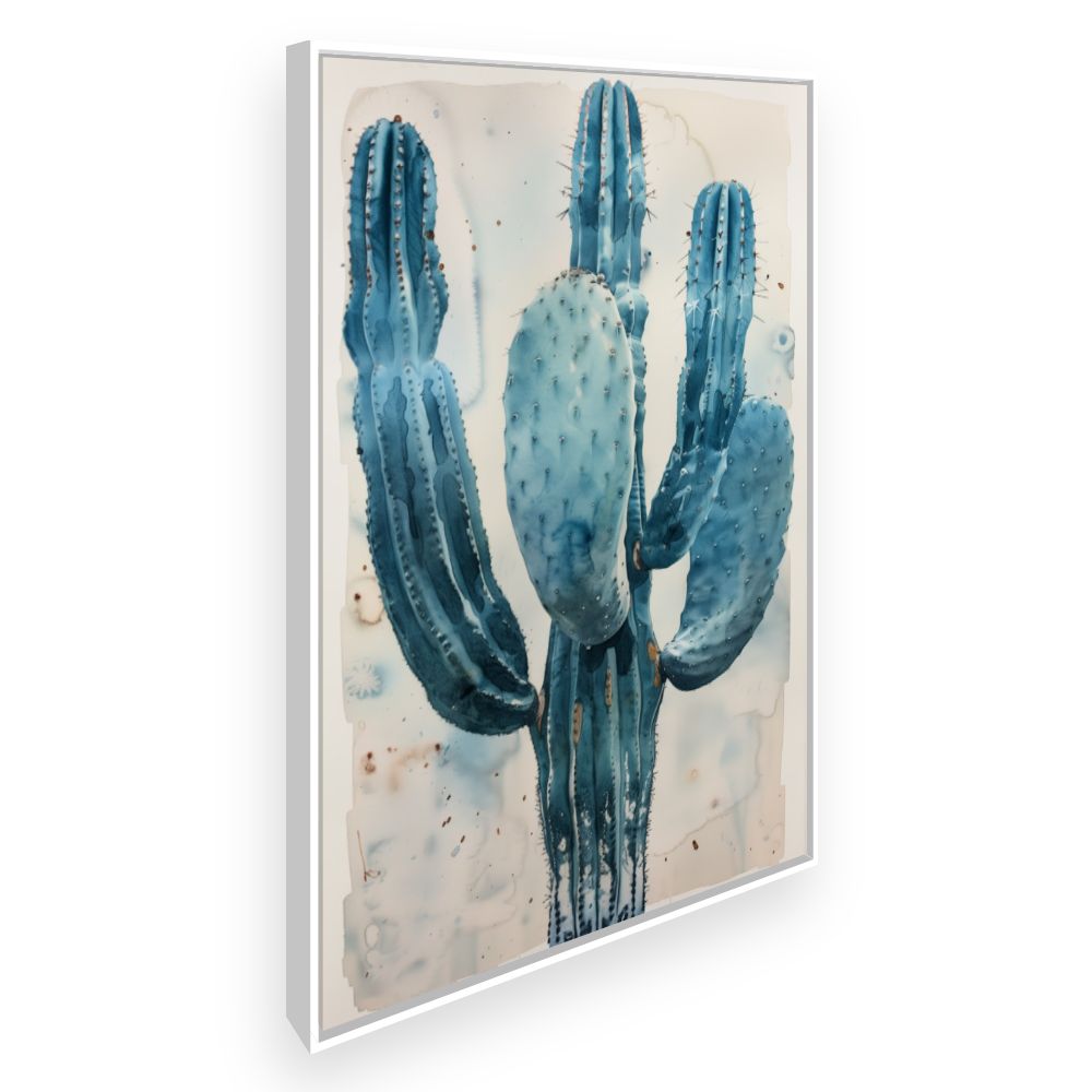 Toile Cactus aquarelle – toile cadre blanc (slide 2)