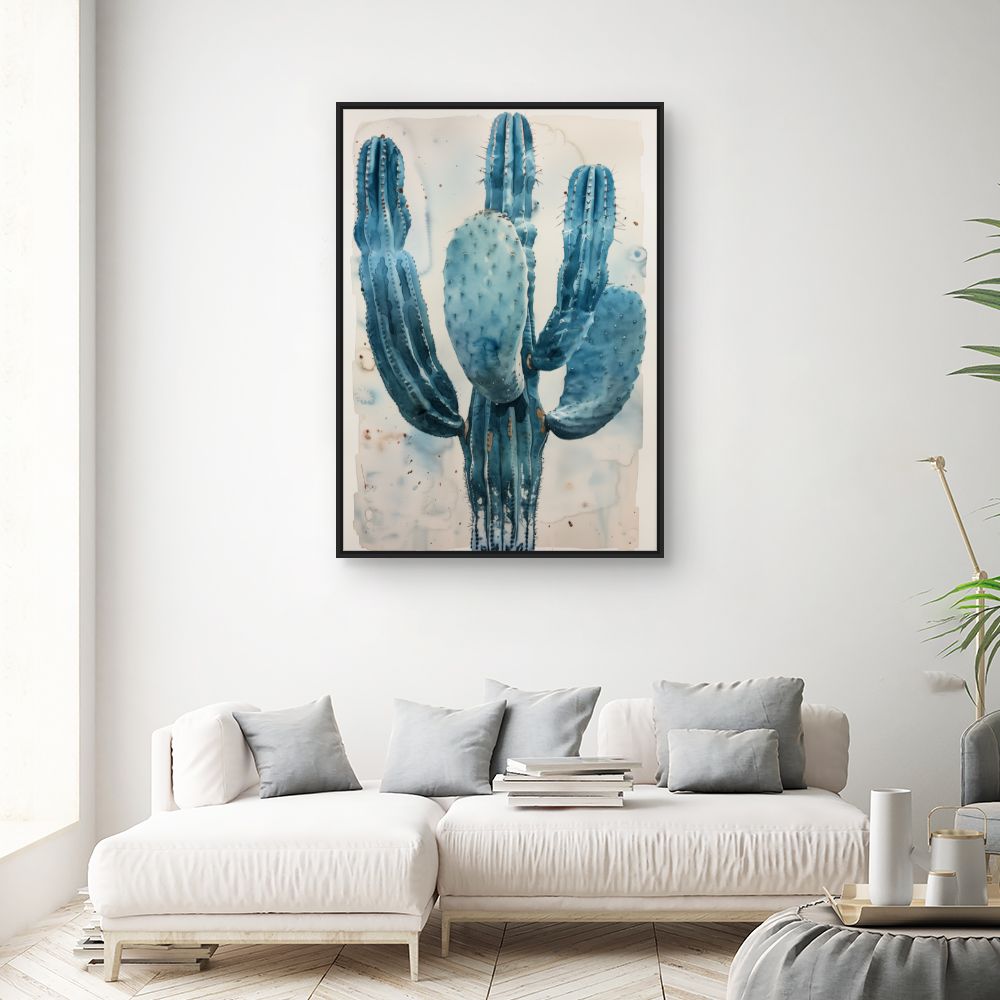 Toile "Cactus aquarelle"