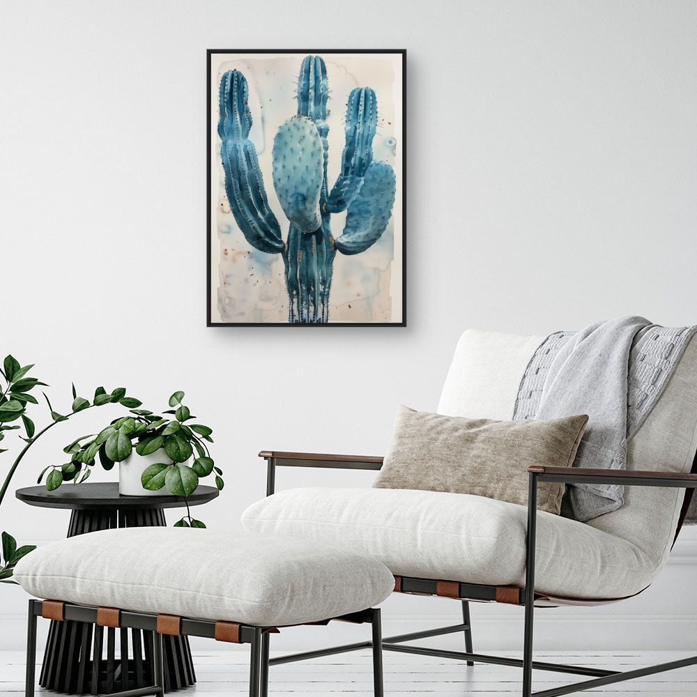 Toile "Cactus aquarelle"