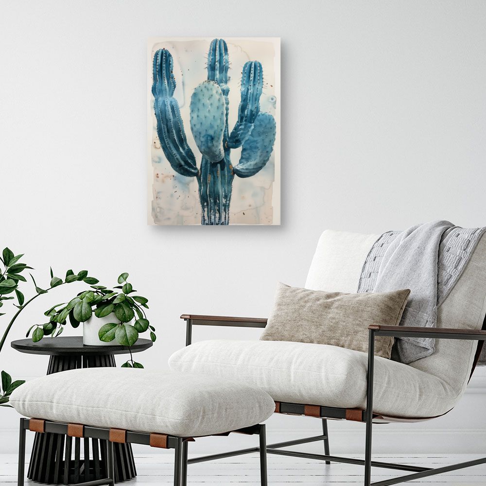 Toile "Cactus aquarelle"