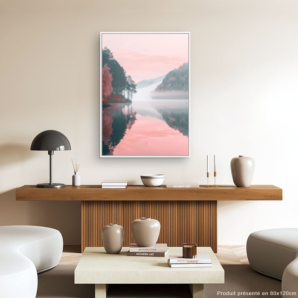 Schilderij "Vreedzame pastelweerspiegeling"