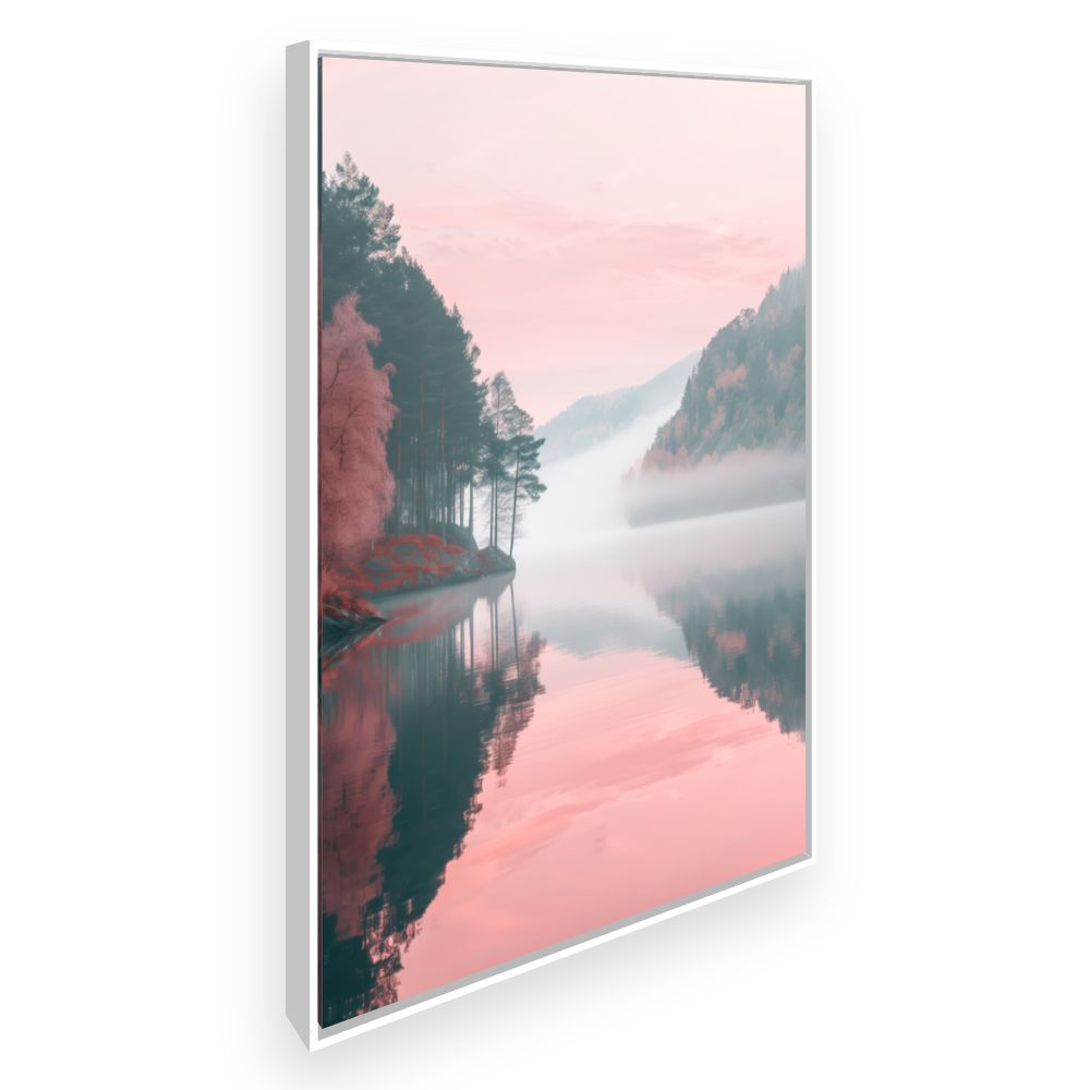 Toile Reflet pastel paisible – toile cadre blanc (slide 2)