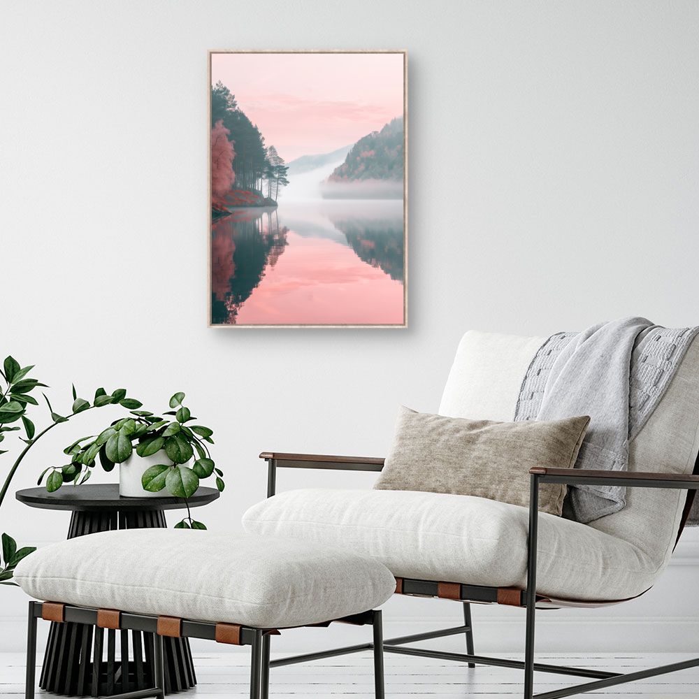 Schilderij "Vreedzame pastelweerspiegeling"