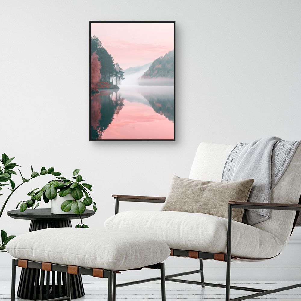 Schilderij "Vreedzame pastelweerspiegeling"