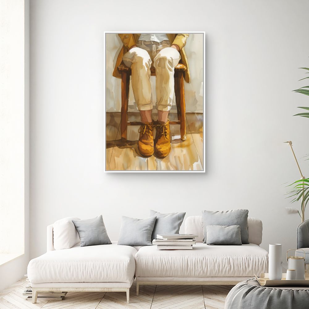 Toile "Silhouette élégante assise"