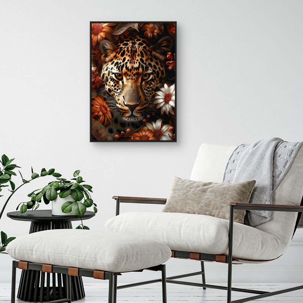 Toile "Jaguar floral"