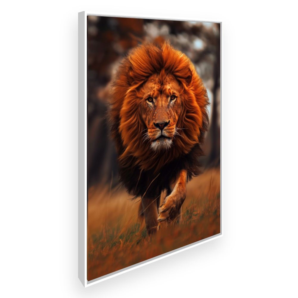 Toile Lion majestueux – toile cadre blanc (slide 2)