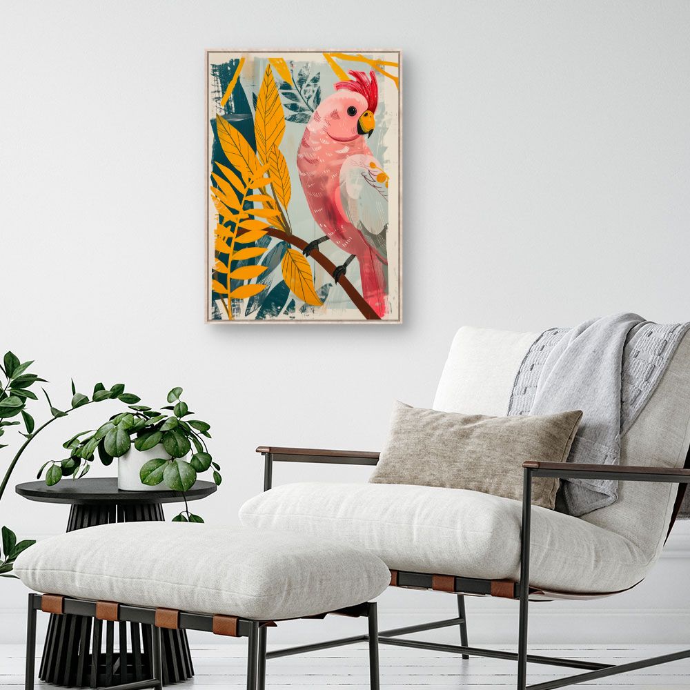 Toile "Perroquet tropical éclatant"