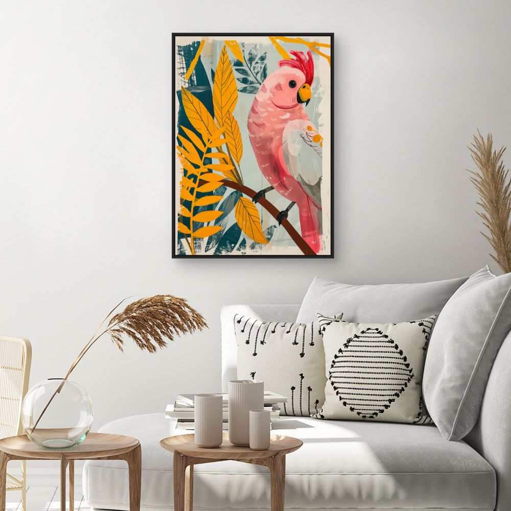 Toile "Perroquet tropical éclatant"