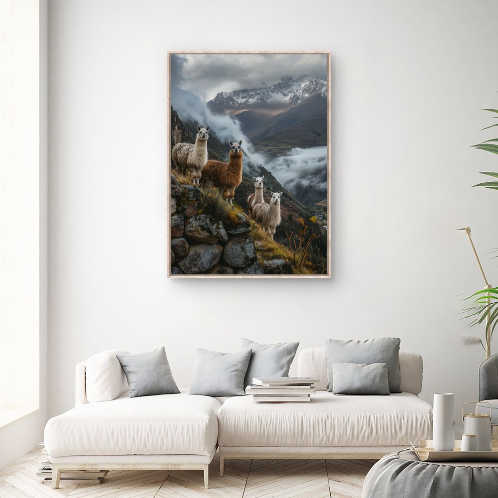 Toile "Lamas majestueux"