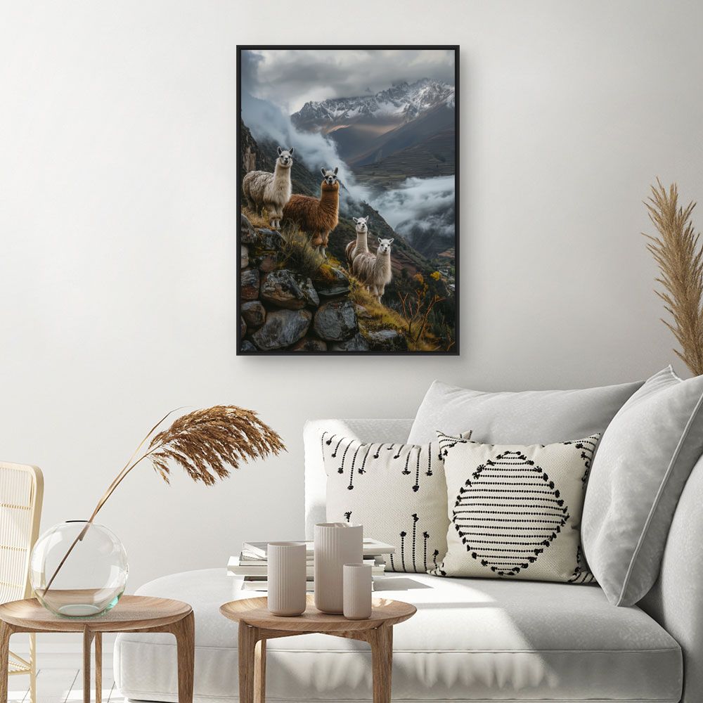 Toile "Lamas majestueux"