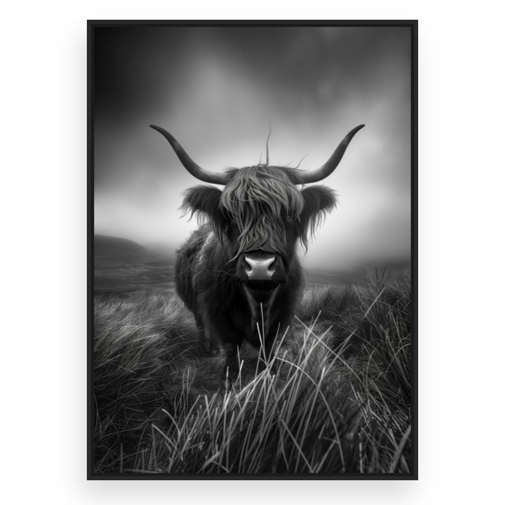 Toile Regard imposant – toile cadre noir (slide 3)