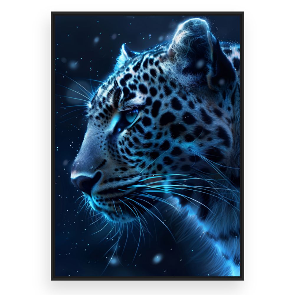 Toile Reflet félin mystique – toile cadre noir (slide 3)