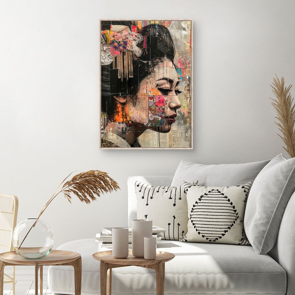 Toile Portrait artistique unique – toile cadre naturel (slide 1, 60×90)