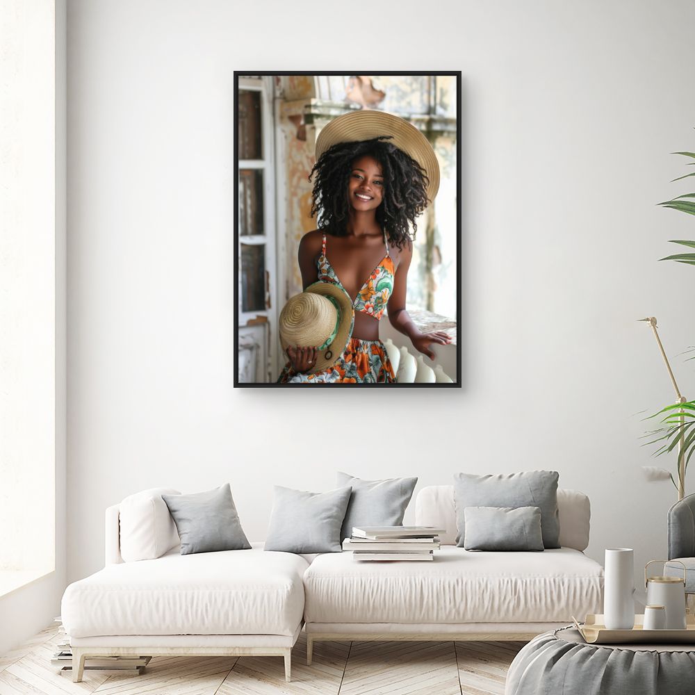 Toile "Sourire éclatant"