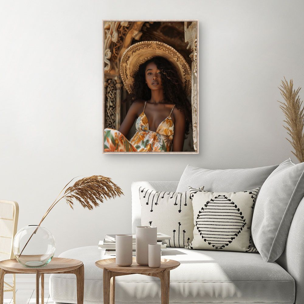 Toile Élégance exotique – toile cadre naturel (slide 1, 60×90)