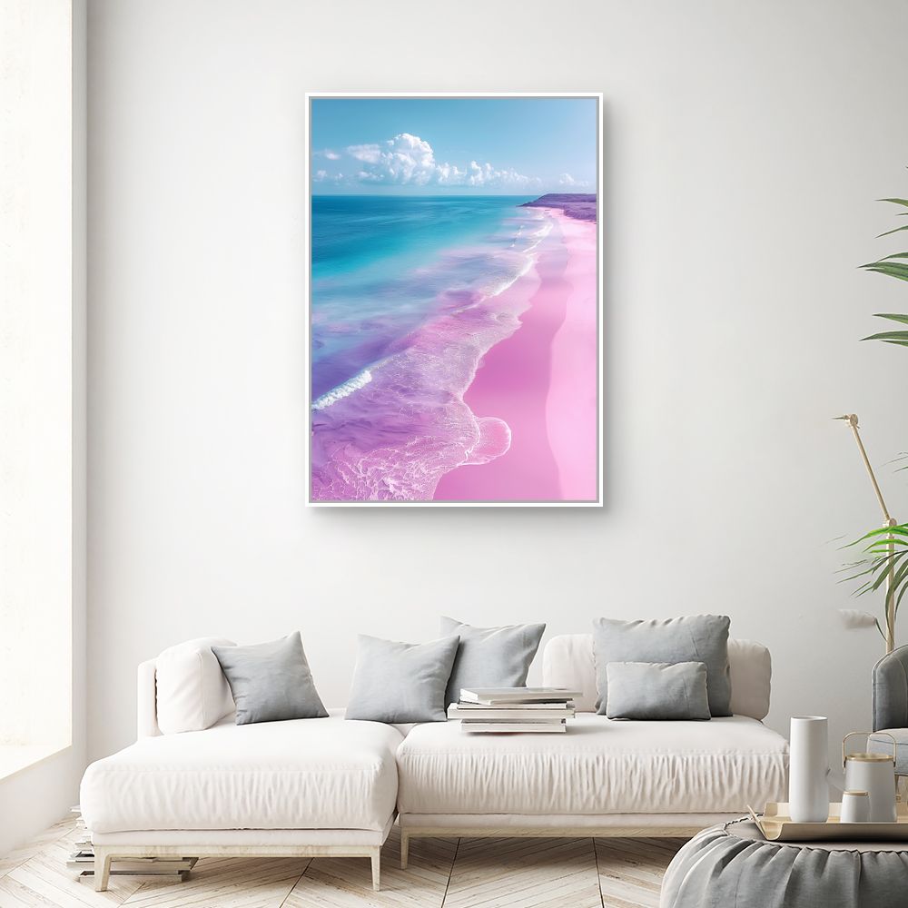 Schilderij "Dromerig pastelstrand"
