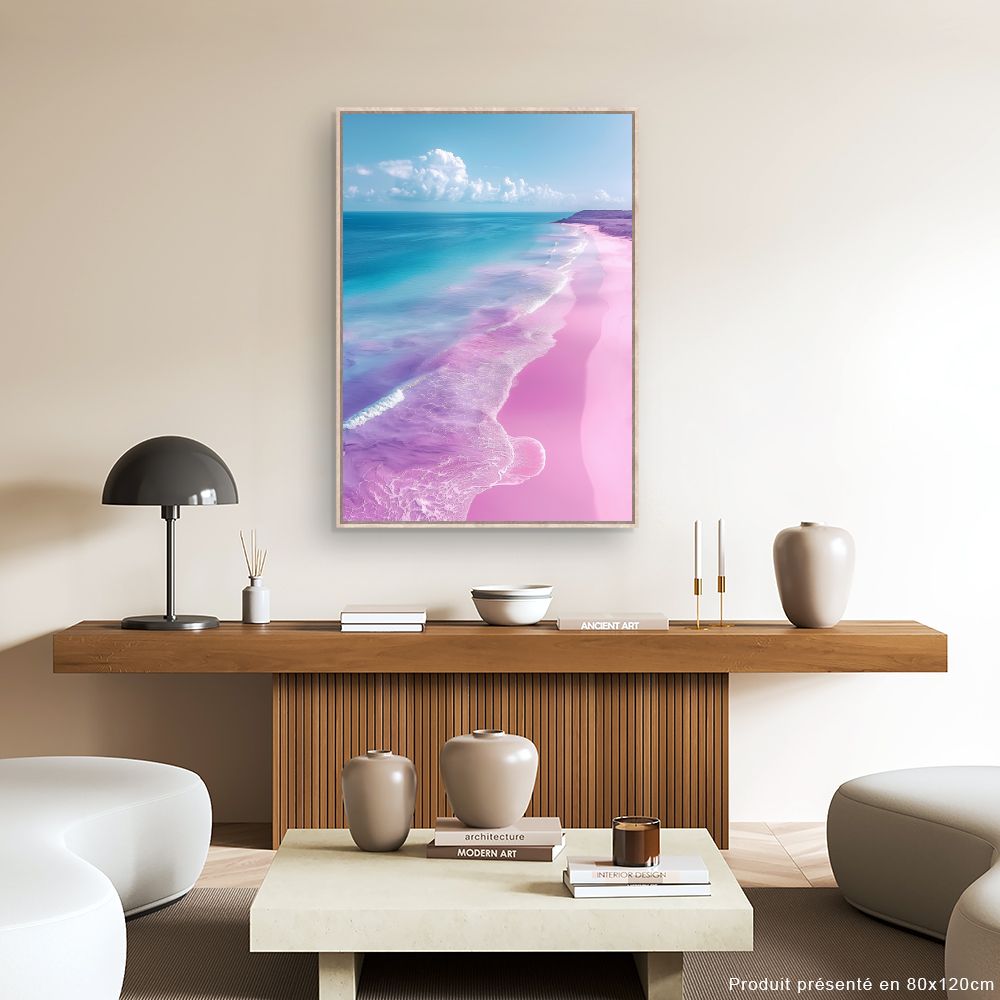 Schilderij "Dromerig pastelstrand"