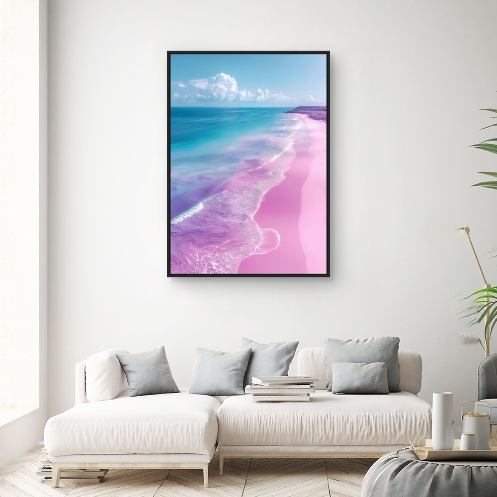 Schilderij "Dromerig pastelstrand"