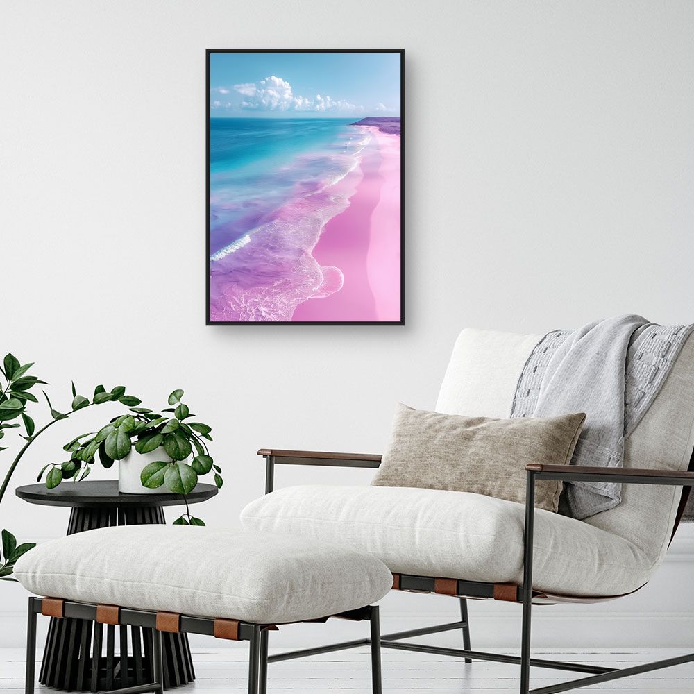 Schilderij "Dromerig pastelstrand"