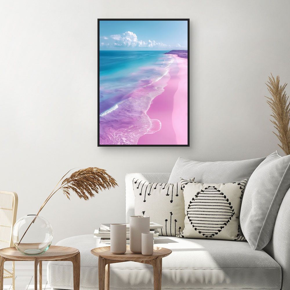 Schilderij "Dromerig pastelstrand"