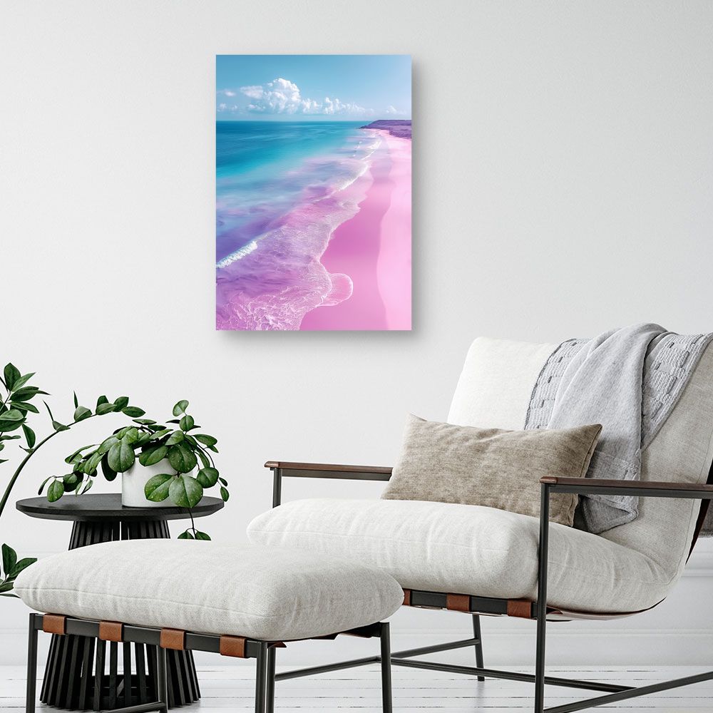 Schilderij "Dromerig pastelstrand"
