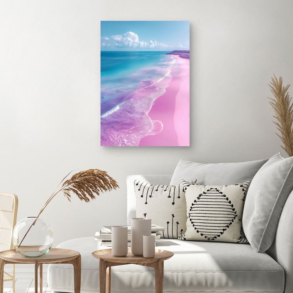 Schilderij "Dromerig pastelstrand"