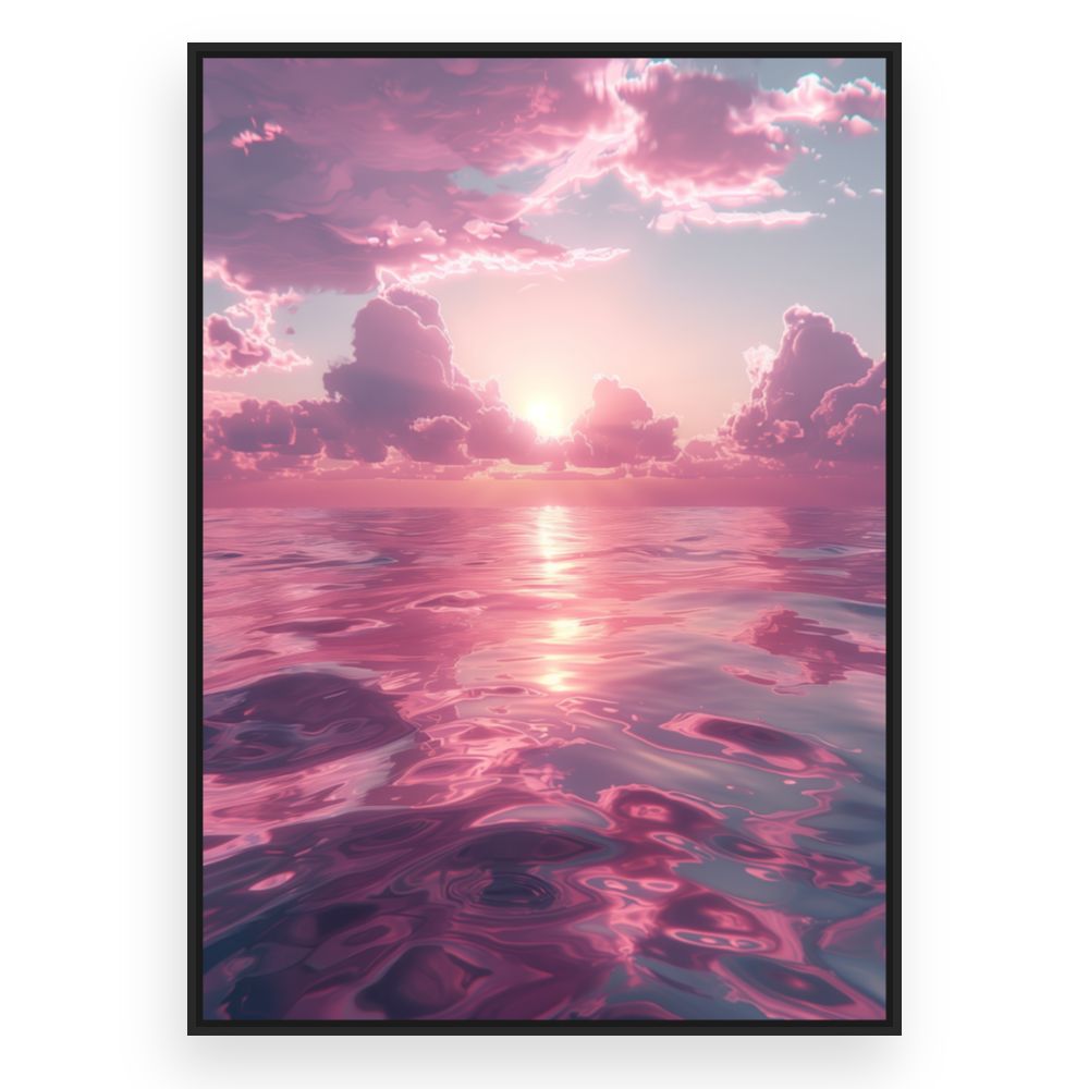 Toile Coucher de soleil – toile cadre noir (slide 3)