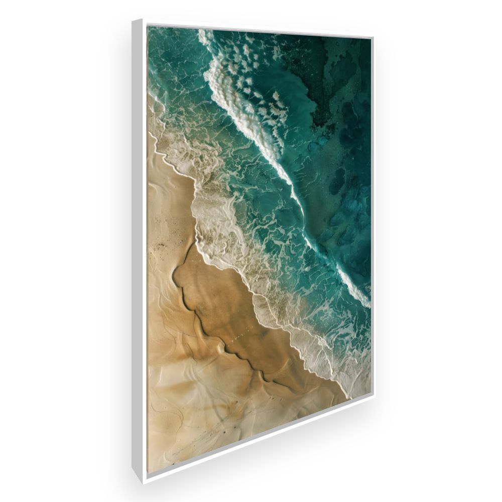 Toile Éclatantes vagues marines – toile cadre blanc (slide 2)