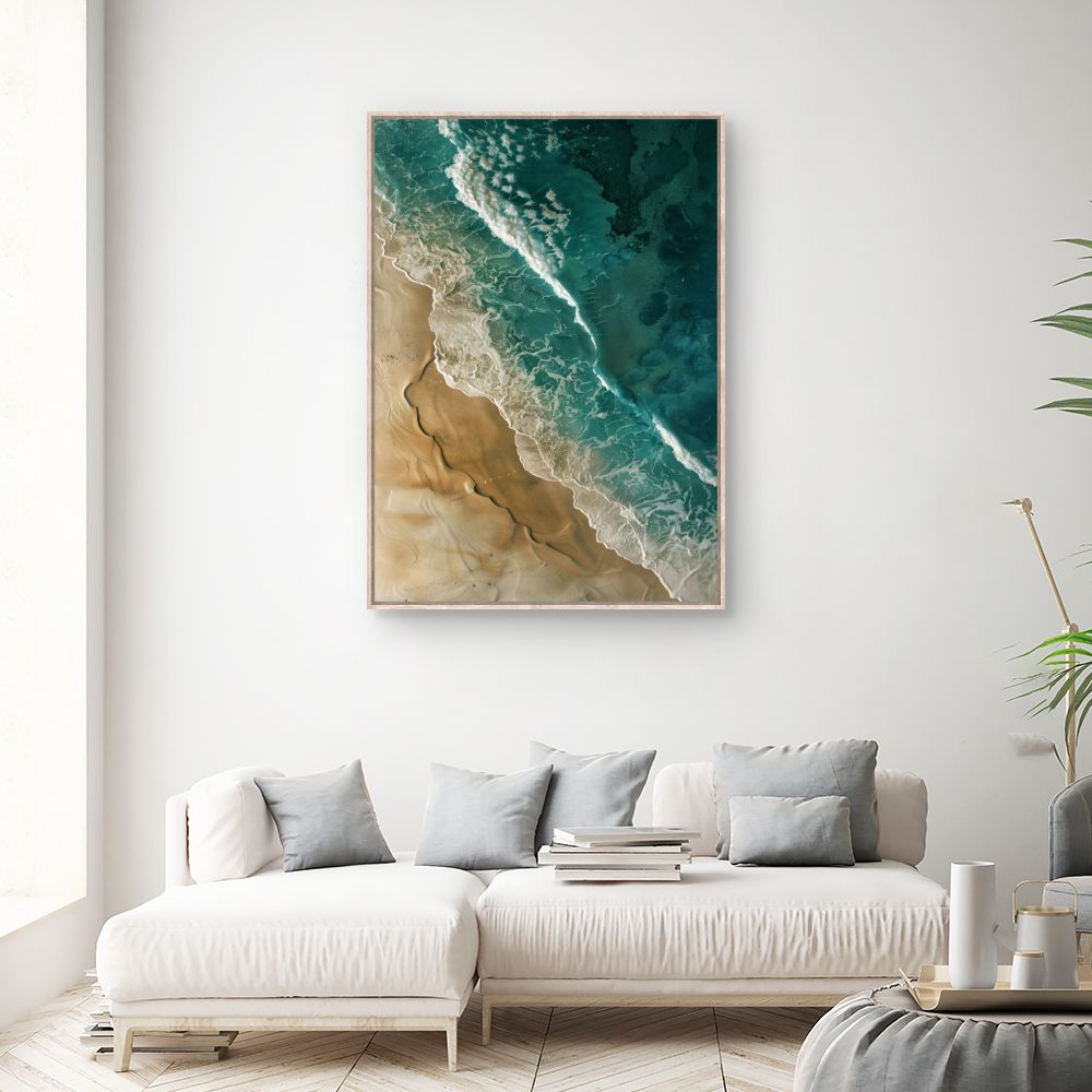 Schilderij "Schitterende zeegolven"