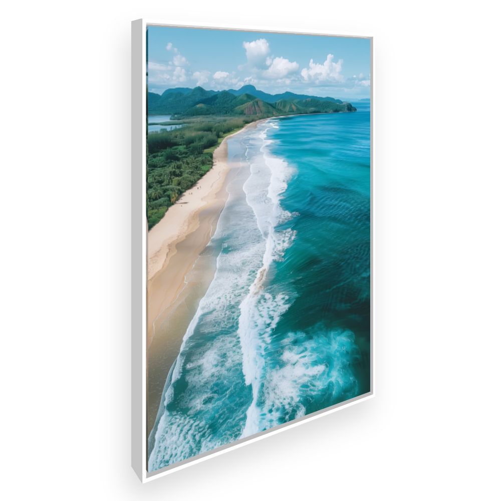 Toile Plage paradisiaque – toile cadre blanc (slide 2)