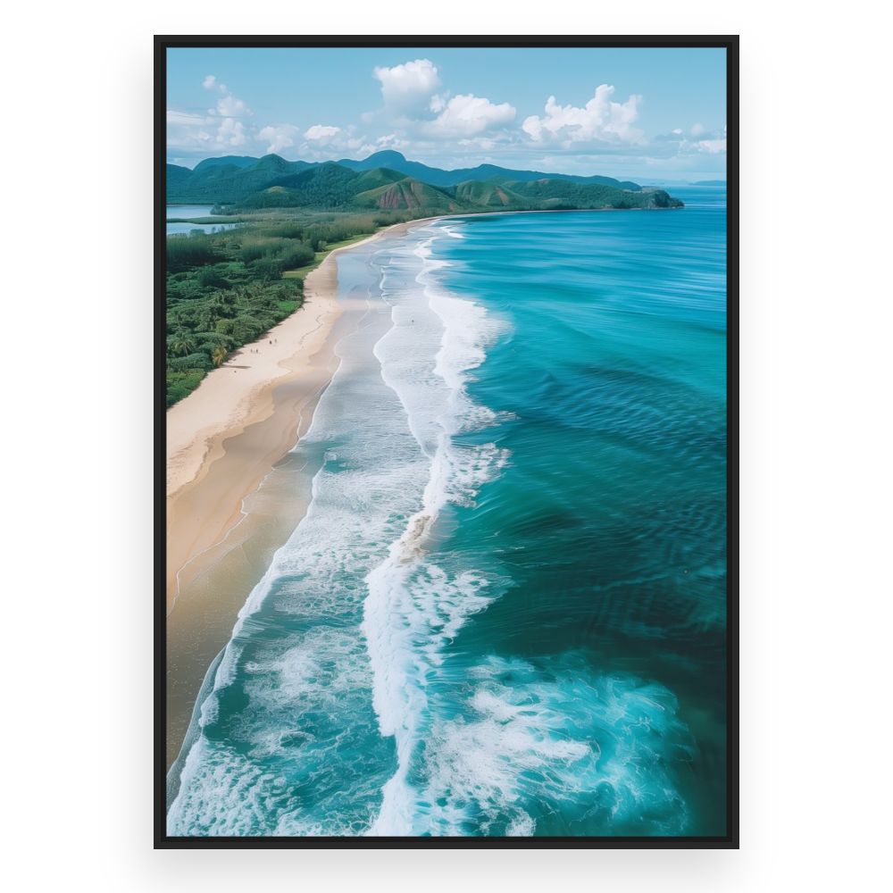 Toile Plage paradisiaque – toile cadre noir (slide 3)