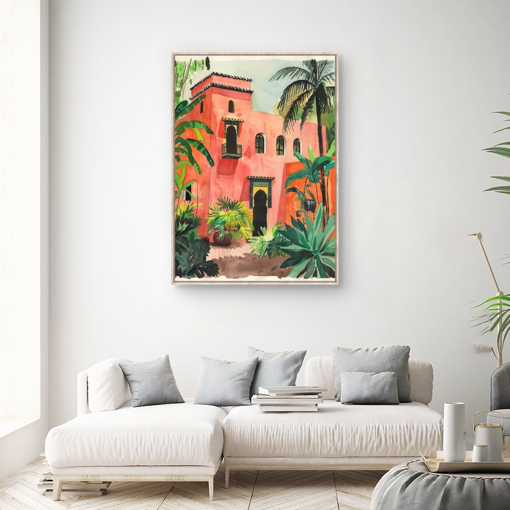 Toile "Palais tropical vibrant"