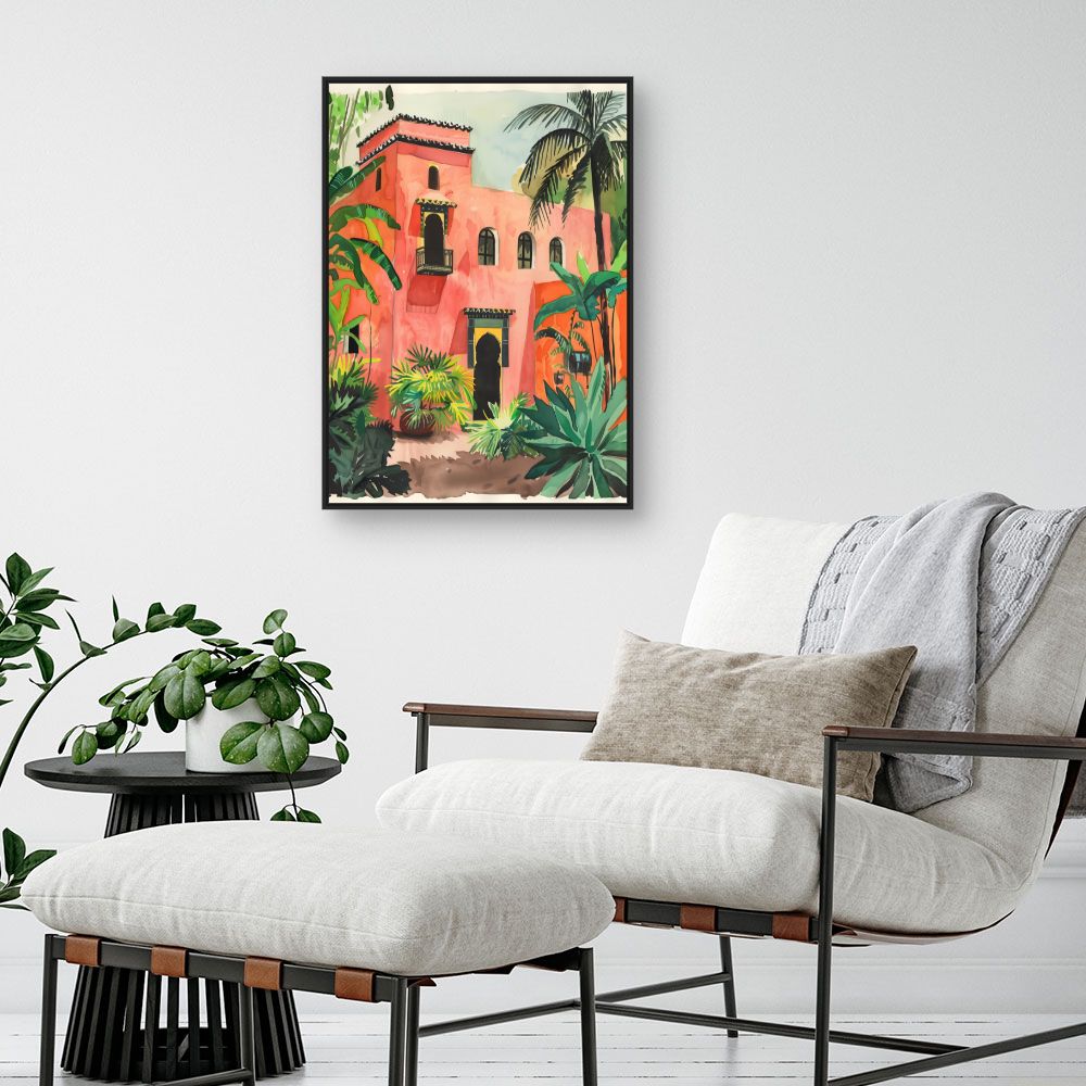 Toile "Palais tropical vibrant"