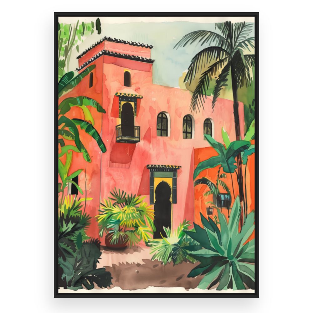 Toile Palais tropical vibrant – toile cadre noir (slide 3)
